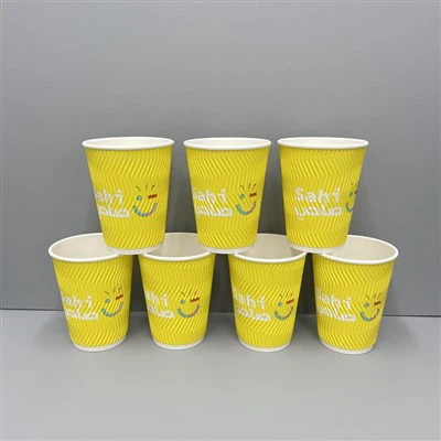 12oz Kapaklı Çift Duvar Kahve Kağıt Bardakları