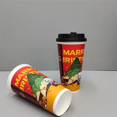 16 oz Kapaklı Kağıt Kahve Fincanları