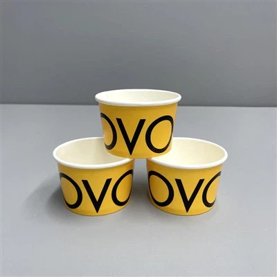 Kağıt kapaklı jelato dondurma fincanları