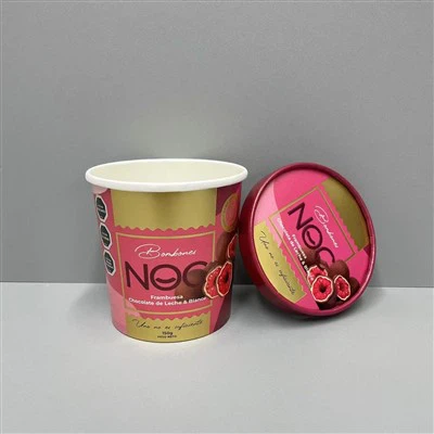 UV Baskı Parlak 12oz Dondurma Kağıdı Bardağı